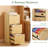 3 Drawer Wooden File Cabinet Wood Grain Finish Fluted Design P2 MDF & Particleboard