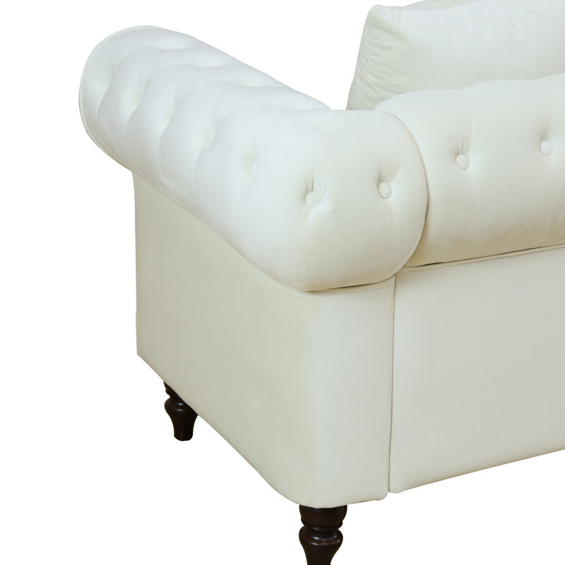 Classic Chesterfield Sectional Sofa,chesterfield L Shaped Velvet Sofa With 3 Pillows And Rolled Arm,luxury Button Tufted Sectional Couch 5-seater For Living Room