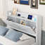 Lit simple en bois avec tête de lit avec rangement et prises de courant, lit extensible avec lit gigogne simple-404568807-404568805