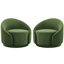 Fauteuil demi-tonneau pivotant rembourré Aunna-1325850114