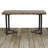 Solid Wood Top Metal Base Dining Table-18107981-18107982