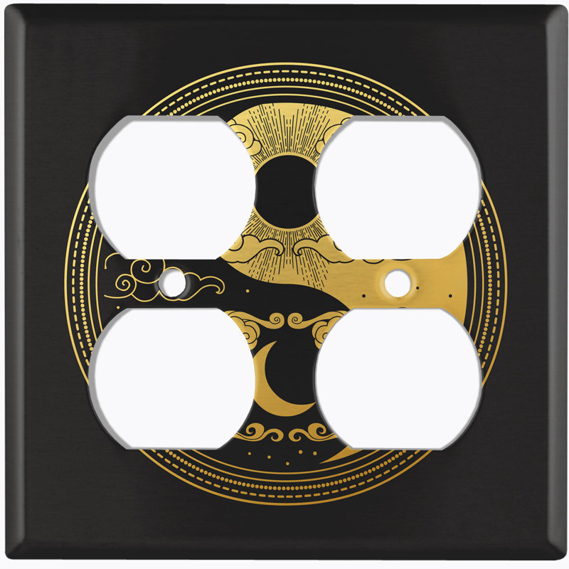 Plaque murale Yin Yang Peace Sun Moon