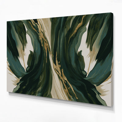 Lyrical Abstraction 91 Green Canvas Wall Art