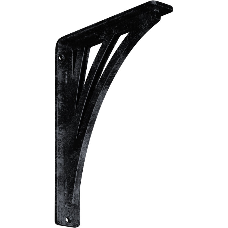 Support en fer forgé Nevio, Étain antique, H 10 po x l 1,5 po x P 7,5 po