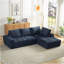 Boneless L-Shape Sectional Sofa, Mnimalist Design Couch For Living Room, Apartment-1110002448-1110002449