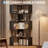 Space-Saving L-Shaped 6-Tier Corner Bookshelf-434413092