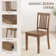 Tanvier Slatted Back Dining Chair Solid Wood Side Chair