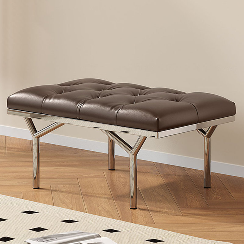 Banc rembourré brun, Brun