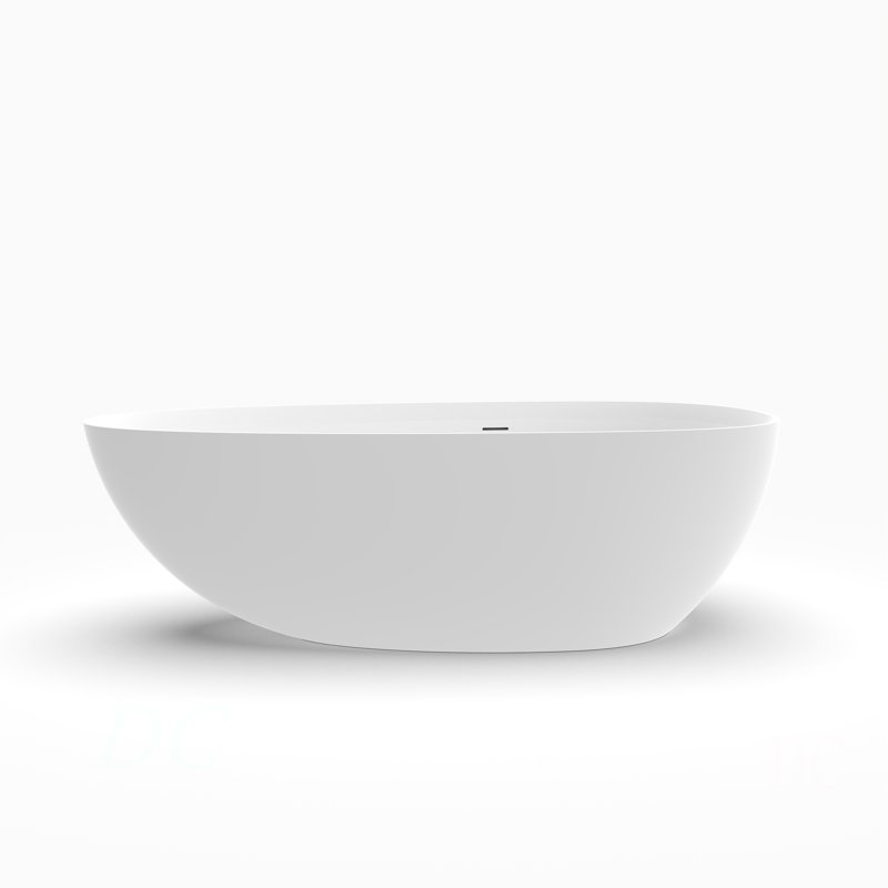 71 Inch Artificial Stone Solid Surface Freestanding Bathroom Bathtub
