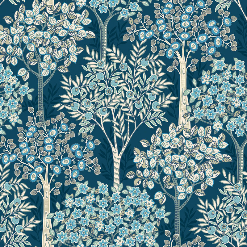 Caue 8.23m x 68.58cm Matte Wallpaper Roll, Blue