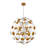 Transitional 10 Light Sputnik Globe Chandelier