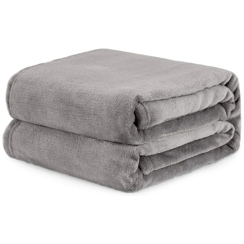 Throw Blanket, 90" W x 90" L, Gray