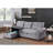 Upholstered Pull Out Sectional Sofa With Chaise-1931477454