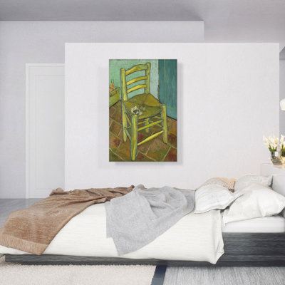 «Van Gogh's Chair 1888» par Vincent Van Gogh, reproduction d'art sur toile tendue