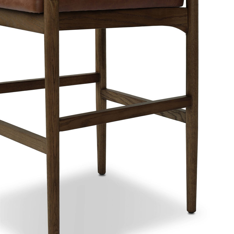 Jazelle Stool, Havana Brown Teddy Fabric, Bar Stool (31" Seat Height)
