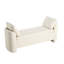 Banc de rangement moderne rembourré de 148 cm de large avec coussins, banc de chambre en chenille aux côtés incurvés pour chambre, entrée ou salon-680902900