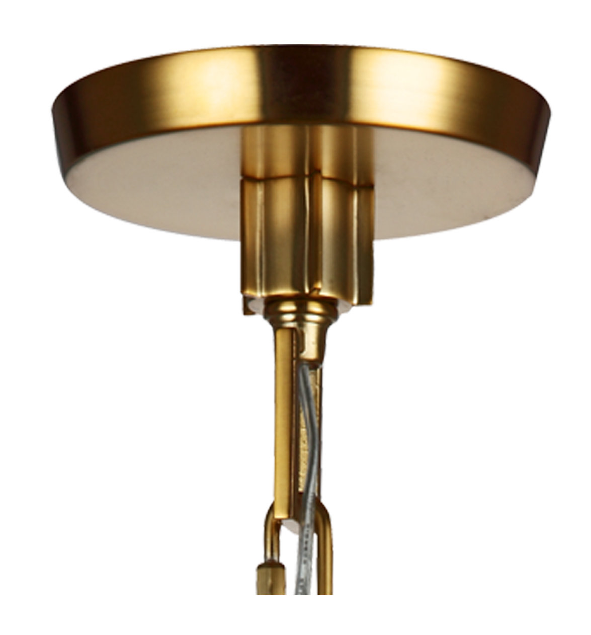 Single Light Ribbed Glass Dimmable Pendant, Burnished Brass