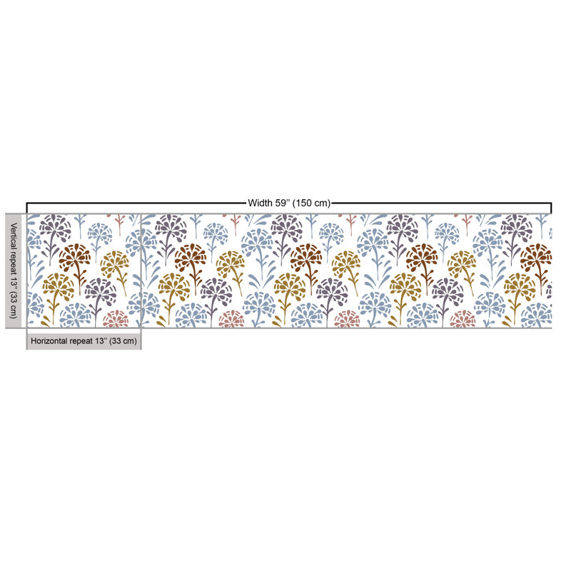 Chetan Nature Wonder Fun with Colorful Abstract Flower Plant Blooming Silhouette Multi-Purpose Fabric