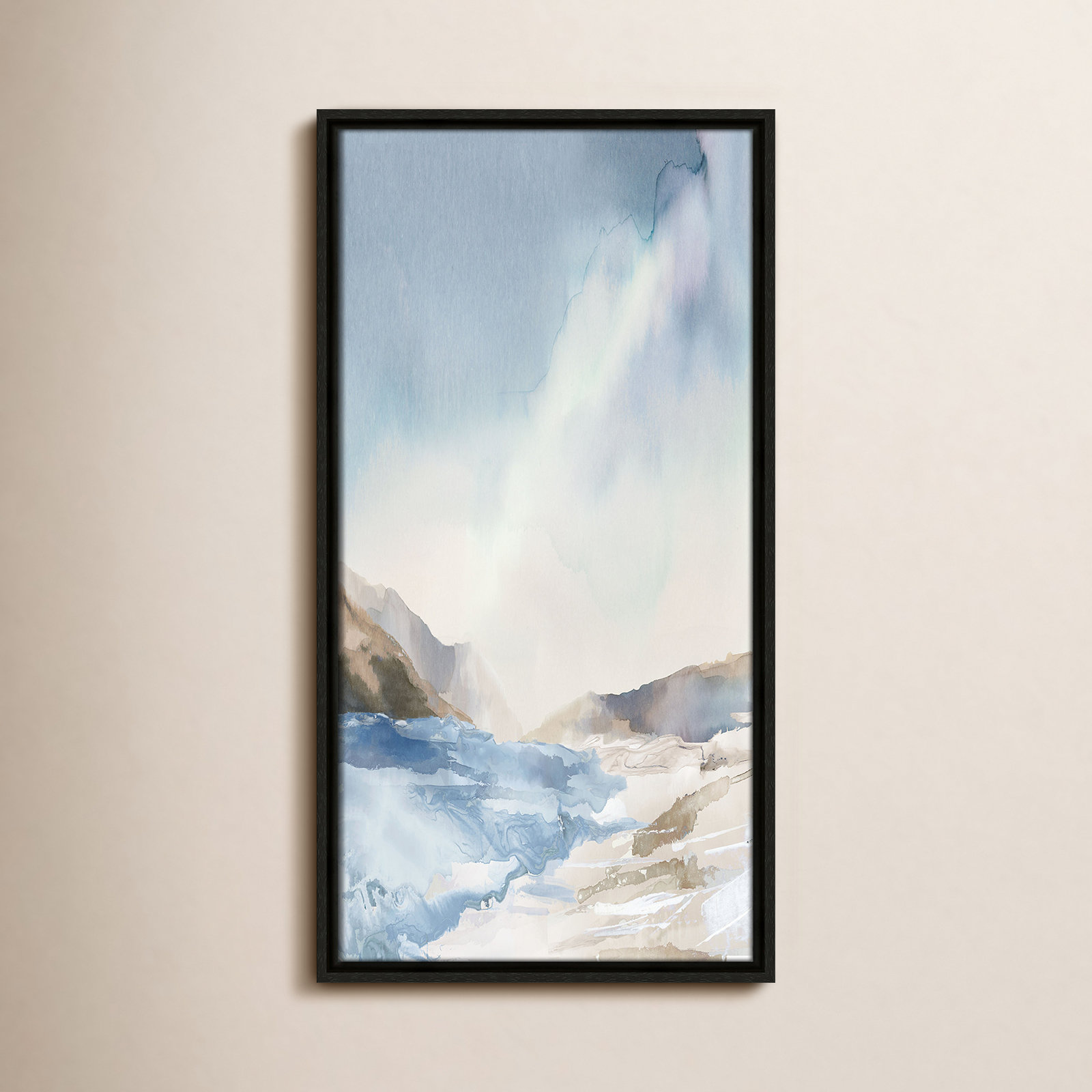 Coralie "Mystic Shores" Print, 25.5" H x 13.5" W, Espresso