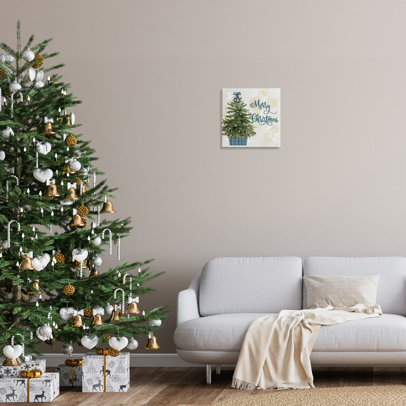 Arbre de Noël en toile écossaise, conception par Mollie B., H 17 po x l 17 po