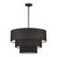 Lustre suspendu noir moyen 5 lumières Bainbridge