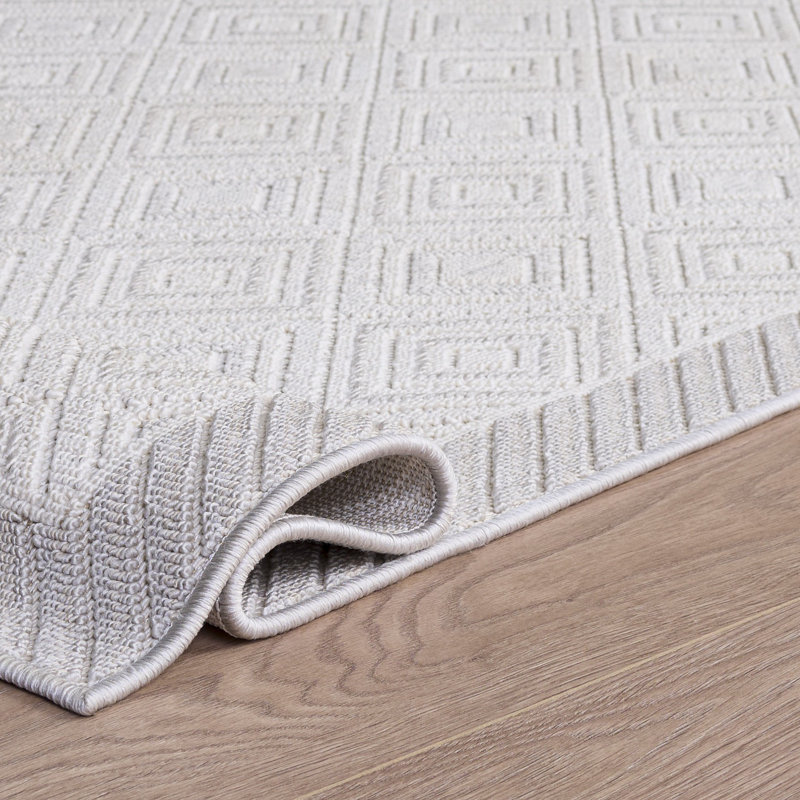 Tapis d'intérieur à motif géométrique Veranda Performance, Carré 6 pi 7 po