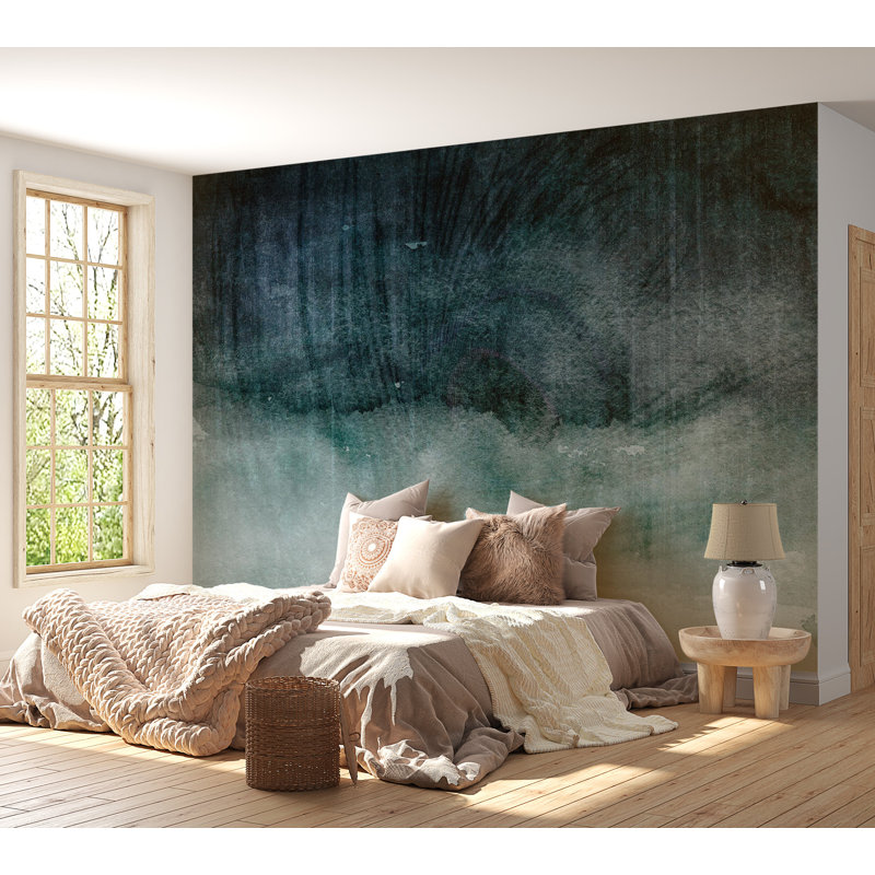 Surface Background Wallpaper Wall Mural - Blue Concrete Expression, 118" W x 82" L