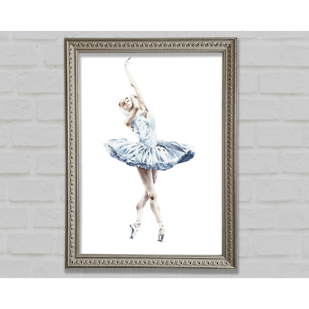 Silberne Ballerina 3 - Einzelner Bilderrahmen Kunstdrucke