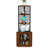 65-Inch Corner Shelf With Doors, Wine Glass Rack, Charging Station, And Adjustable Storage