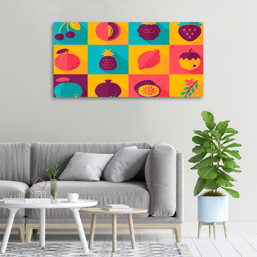 Obst-Ikonen - Kunstdrucke auf Leinwand - Wrapped Canvas