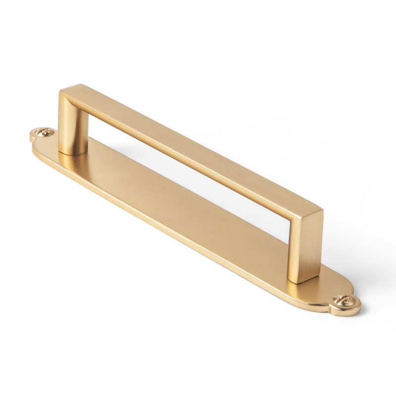 Poignée de bar classique avec contre-plaque (G013), 5", Bronze champagne