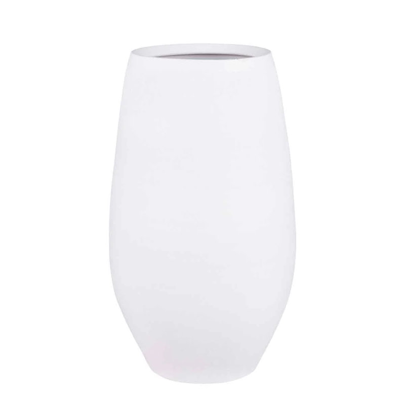 Cecely Handmade Terracotta Table Vase, White, 50cm H x 29cm W x 29cm D