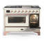 Majestic III Series 48 Inch Dual Fuel Range with 5 Sealed Burners, Griddle, Frenchtop in Matte Graphite (Liquid Propane, Burnished Trim)-934303585-934303594-934303599