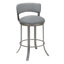 Swivel Upholstered Counter Stool with Metal Frame-20897329-87189049-87189059