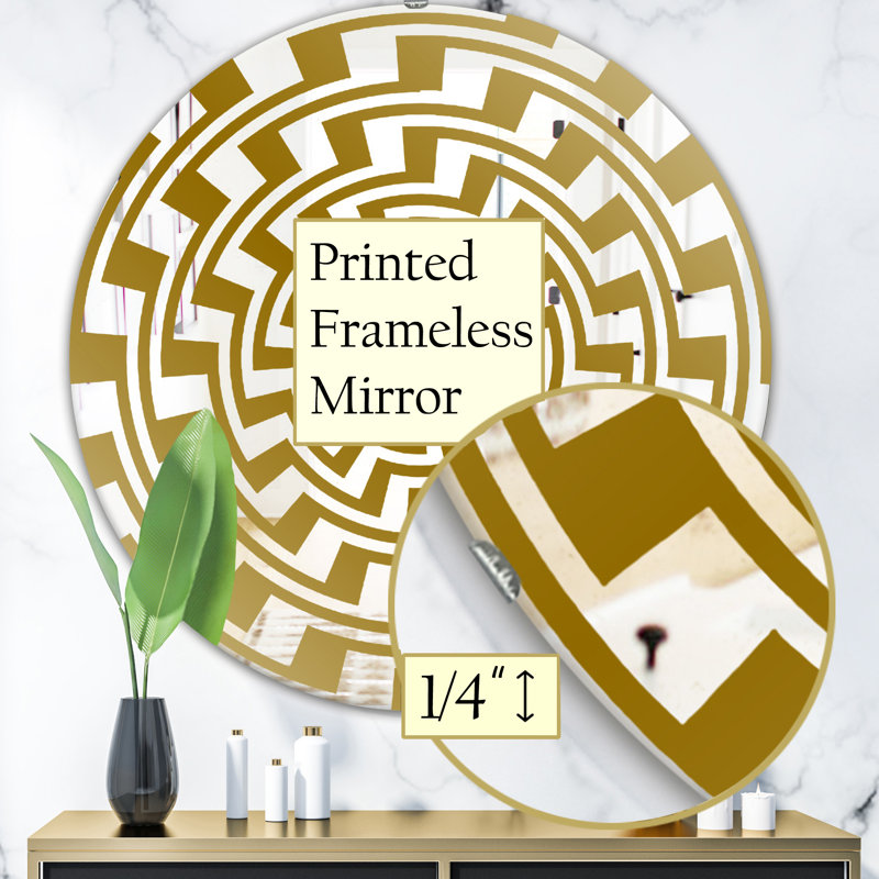 Miroir mural sans cadre Maya Vortex Glam, H 23,6 po x l 23,6 po