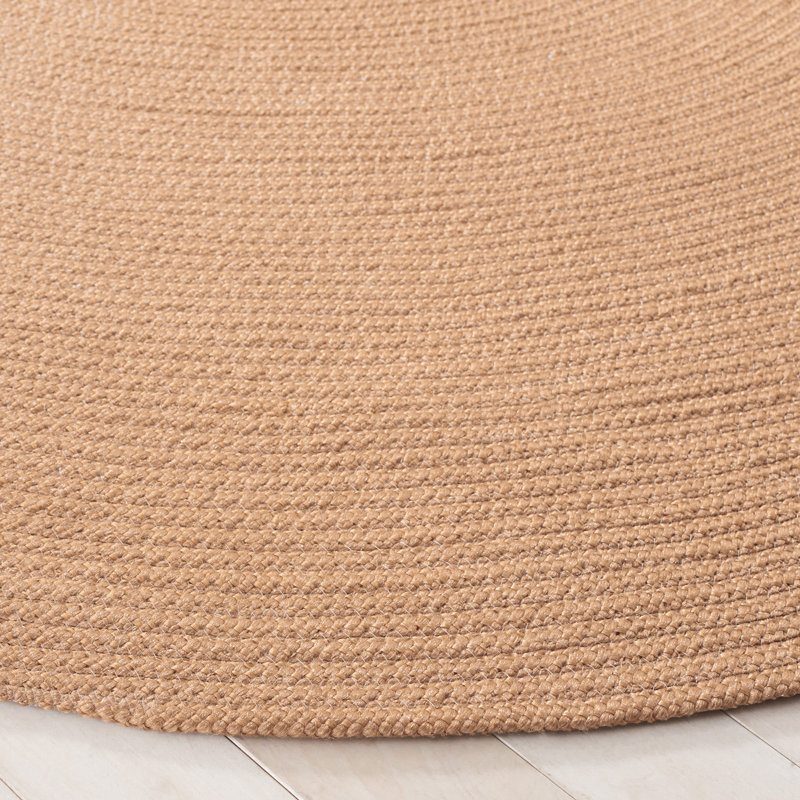 Braided Hand Woven Performance Solid Color Rug, Round 6'