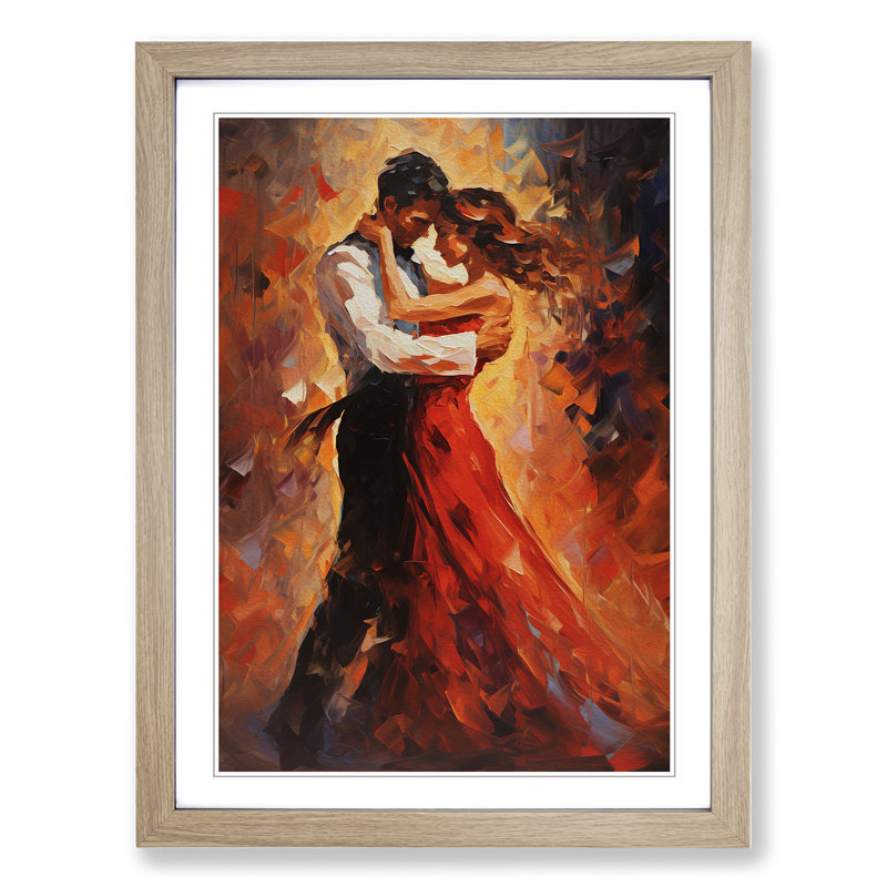 Single Picture Frame Print on Wood, 64cm H x 46cm W, Oak Framed