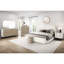 Grand lit tapissier - Caramel et sable blanc, mobilier de chambre chic