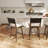 Modern Rustic Swivel Solid Wood Barstool With Twine Woven Backrest And Stirrups-1275229977