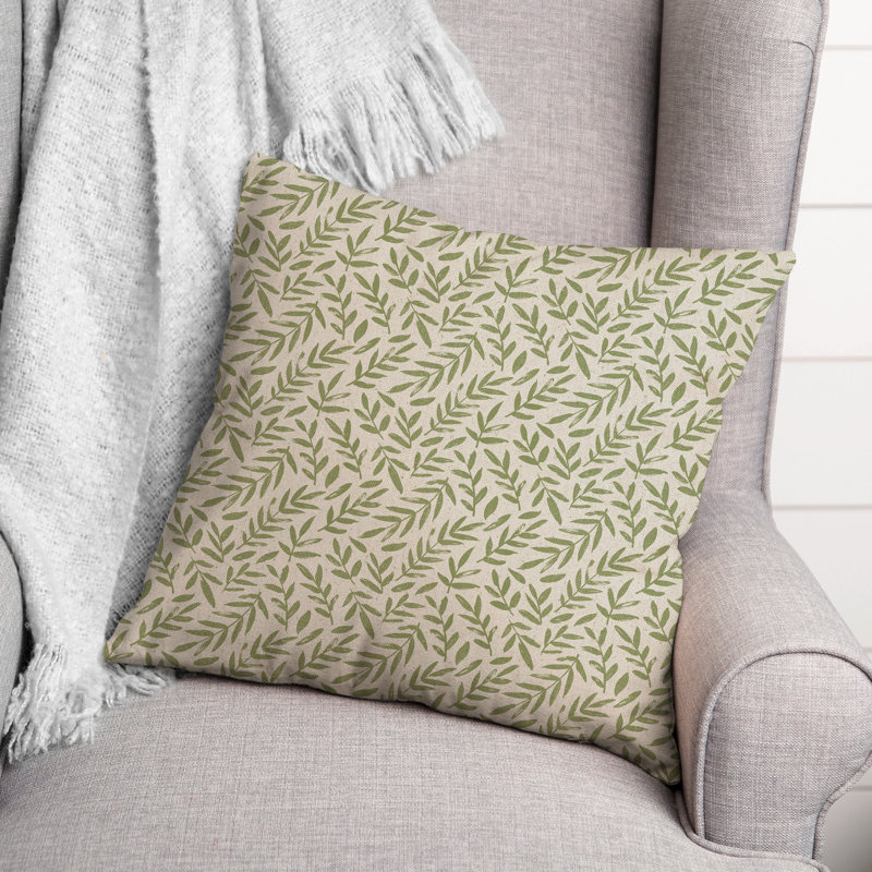 Floral Throw Pillow, 20" H x 20" W x 1.5" D