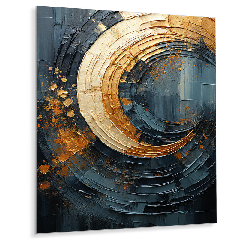 «Golden Twilight Spiral I» sur, H 32 po x l 16 po x P 1 po