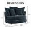 Fauteuil demi-tonneau avec housse 54,9 ", fauteuil surdimensionné moderne avec coussins-757516421