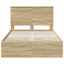  Bed Frame With Drawer Smoked Oak 120 X 200 Cm Engineer Wood-261313504-261313505