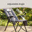 Folding Recliner Chair, Adjustable 95°-150° High Back, Padded Camping Chair With Cup Holder-338986489-351392788