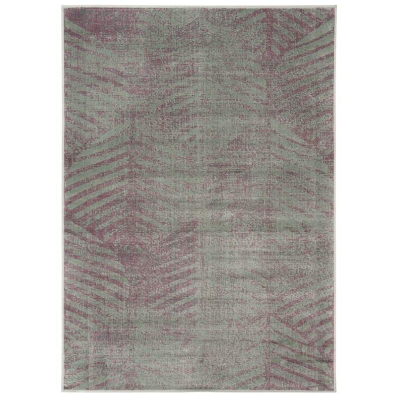 Birch Lane? Abstract Beige/Gray Area Rug, Rectangle 4' x 5'7"