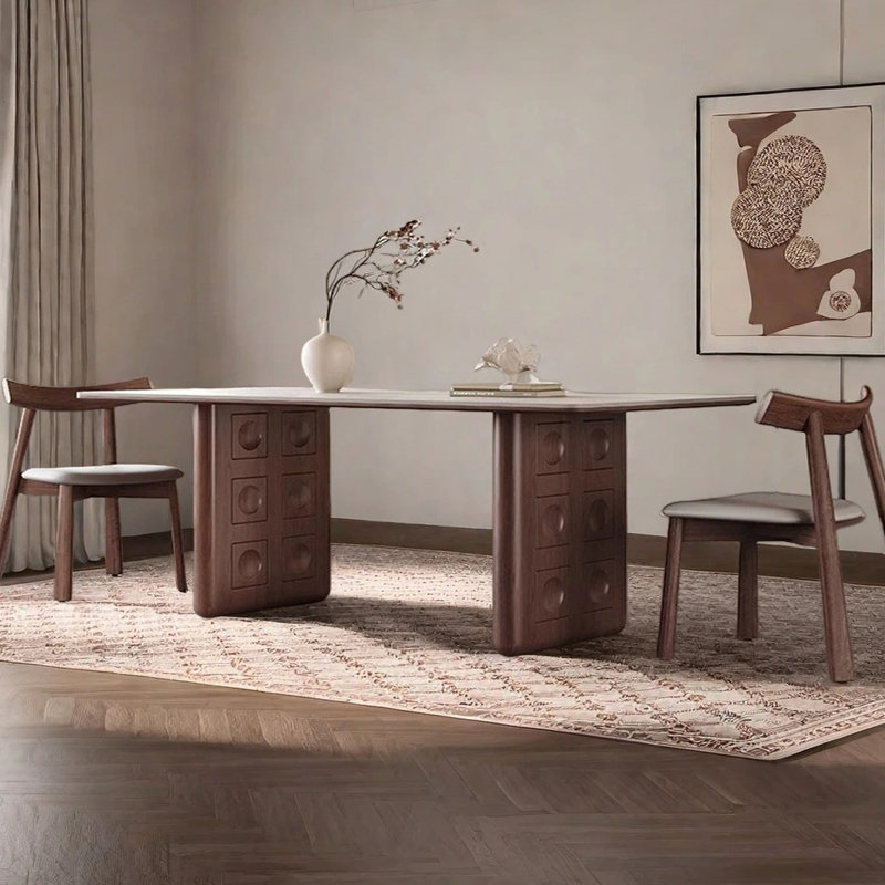 Modern rectangular style dining table, 29.53"H x 70.87"L x 35.43"W