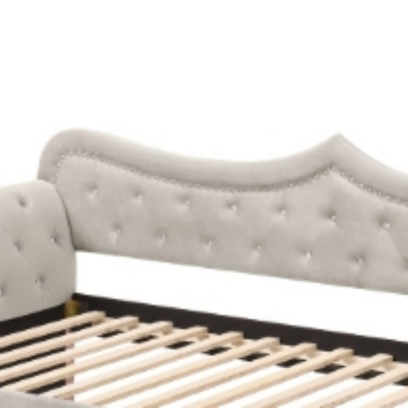 Adkins Beige Linen Daybed W/Trundle (Twin)