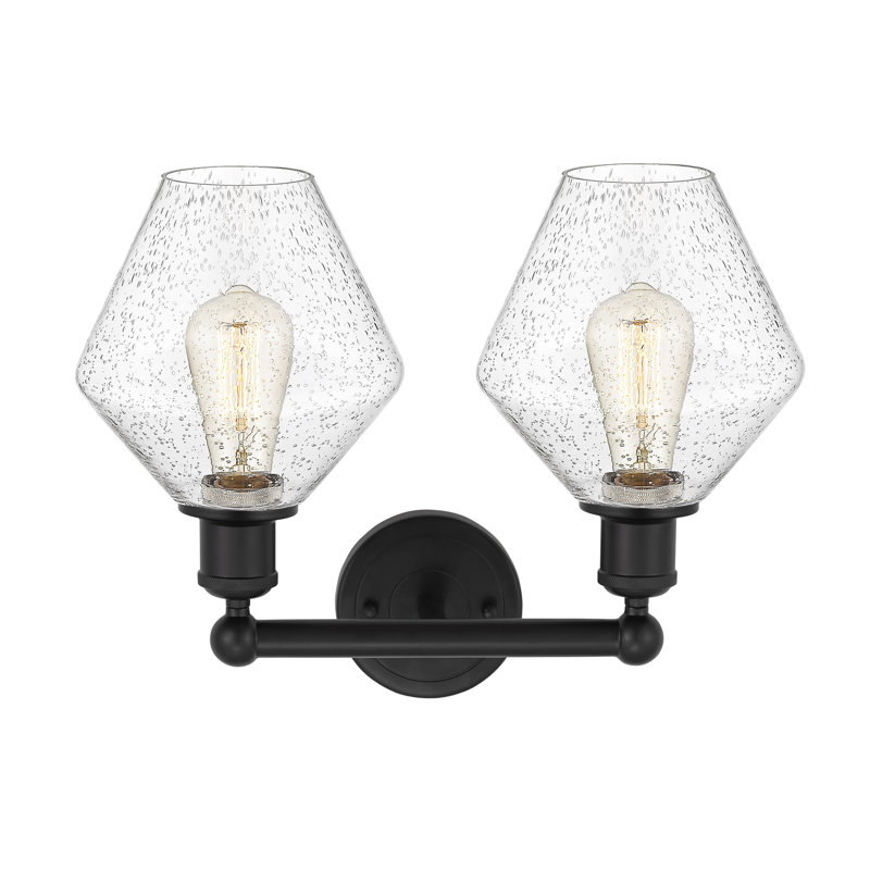 Éclairage pour meuble-lavabo à intensité variable 2 lumières Amylea, Bullé, Noir mat