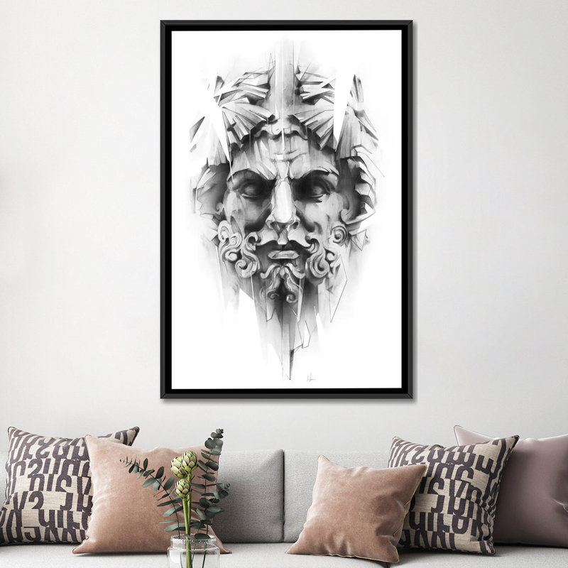 « roi on diamants », impression sur toile tendue, H 60 po x l 40po x P 1,5 po, Toile avec cadre noir, Pas de tapis