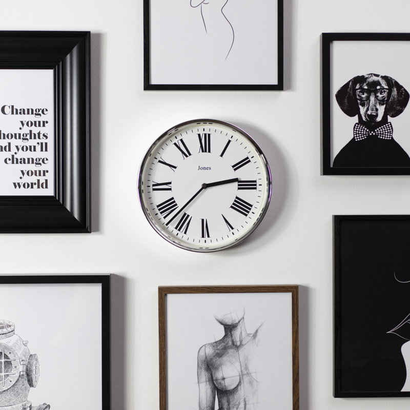 Heartbeat Acrylic Wall Clock, Silver